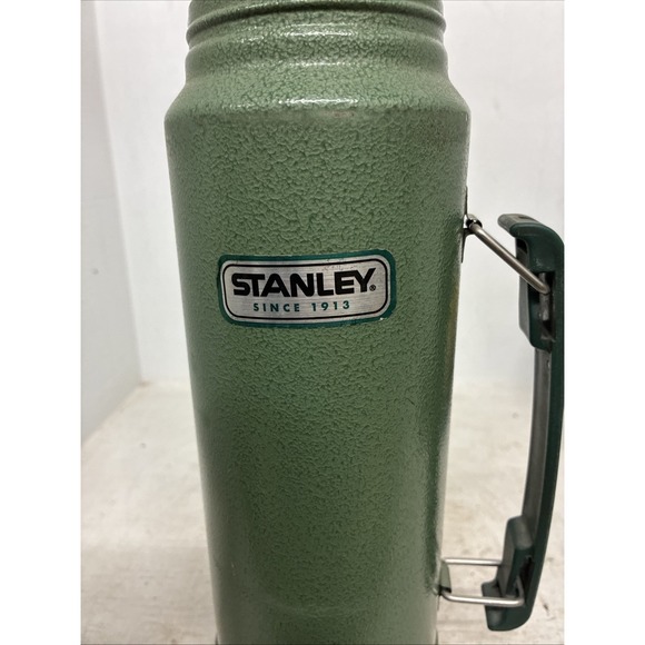 Stanley Thermos Original Vintage Green Vacuum Bottle Clean! 1.1 Quart/1 Liter - Picture 3 of 13